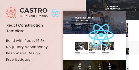 Castro – React Construction Template