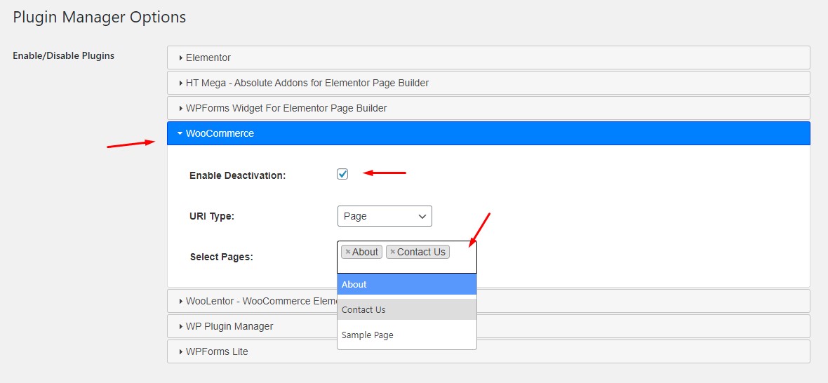 Disable or deactivate WordPress Plugins per page