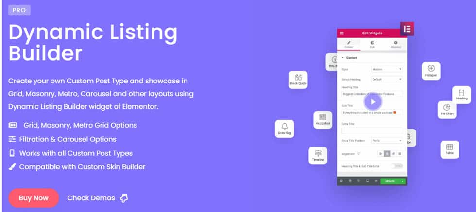 Dynamic Listing Bulider Widget