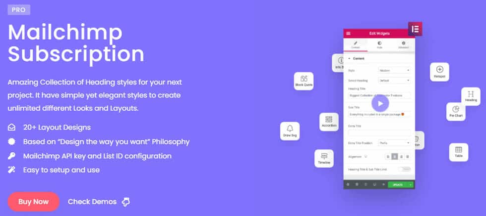 Mailchimp Subscription Widget