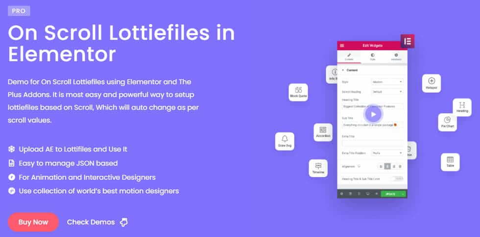 Lottiefiles On Scroll Widget