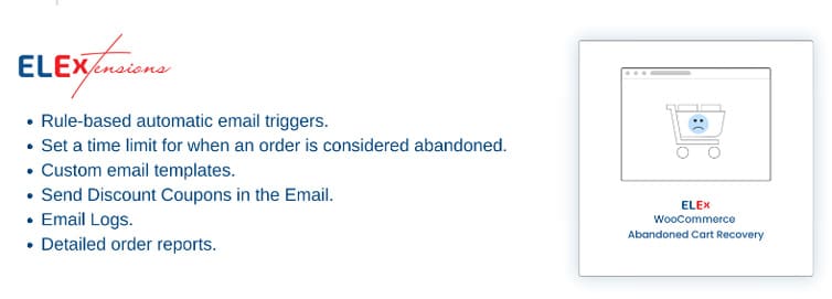 ELEX WooCommerce Abandoned Cart Recovery with Dynamic Coupons