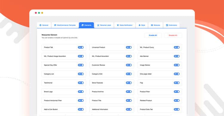 Widgets Available in WooLentor