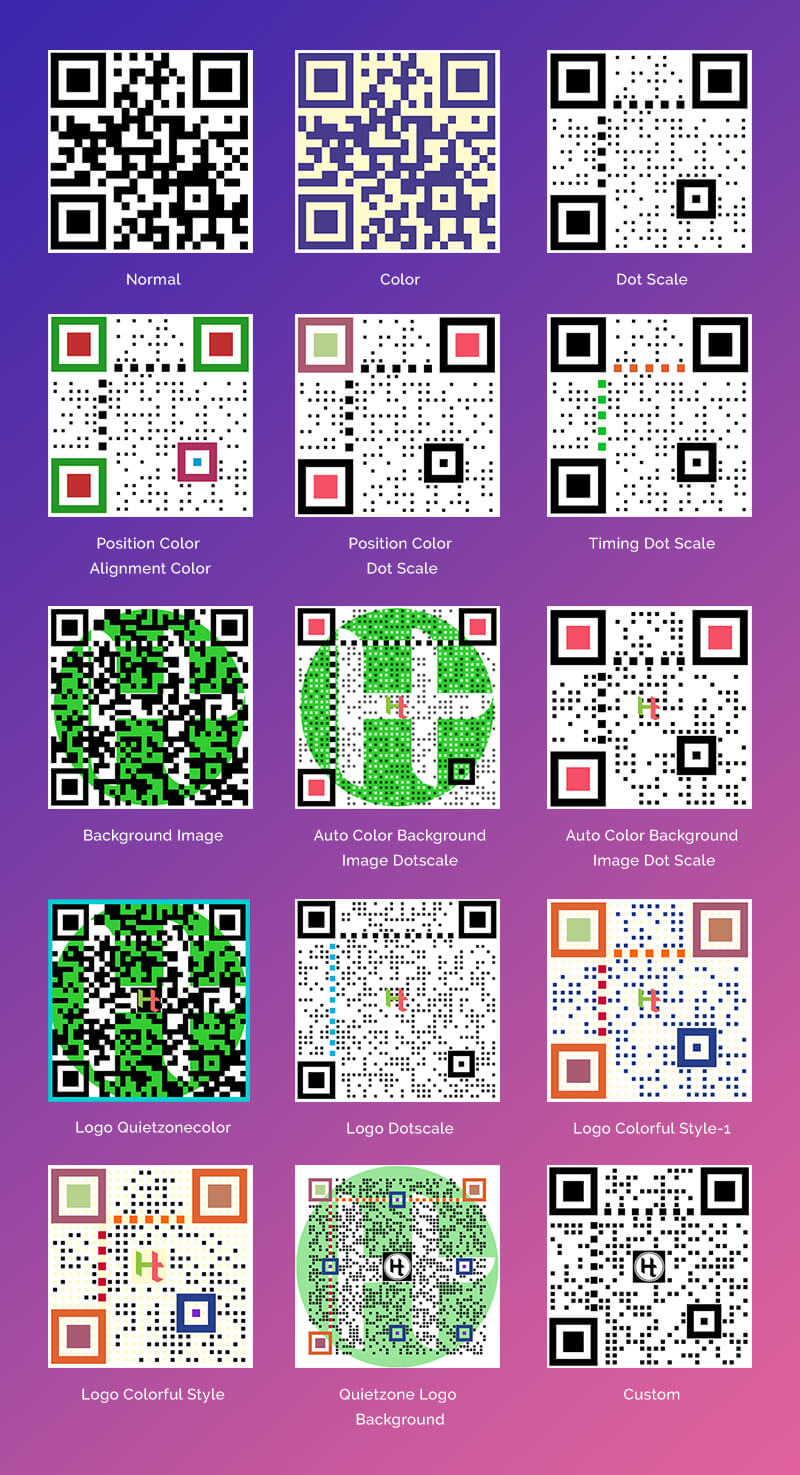 QR Code generator Samples