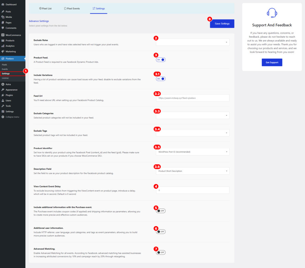 Click on the settings
