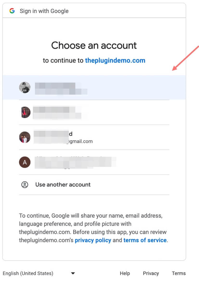 Choose an account