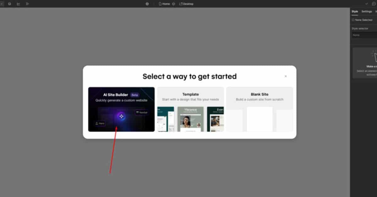 Select “Generate with AI”