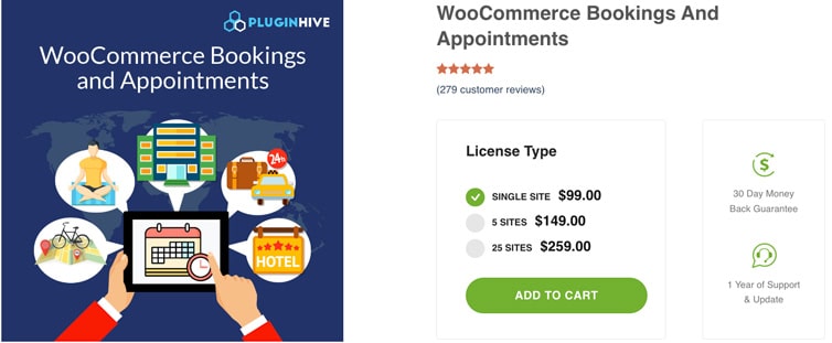 WooCommerce Bookings and Appointments