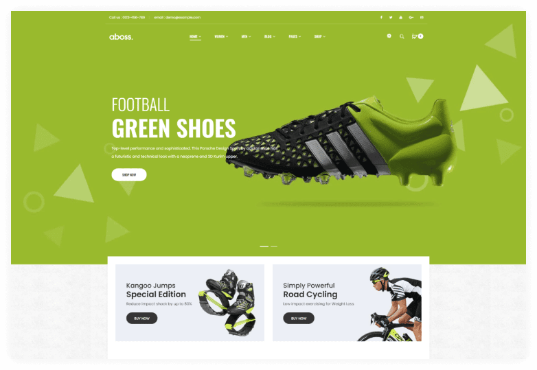 Aboss - Fitness Equipment Store HTML Template