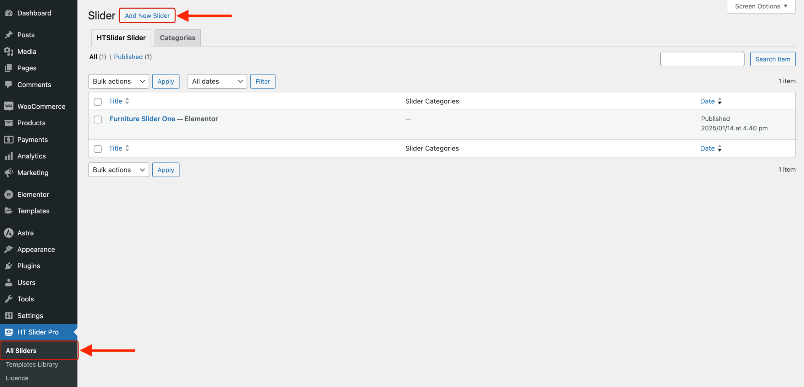 Elementor Slider Template