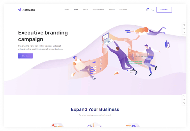 Aeroland - App Landing HTML Template