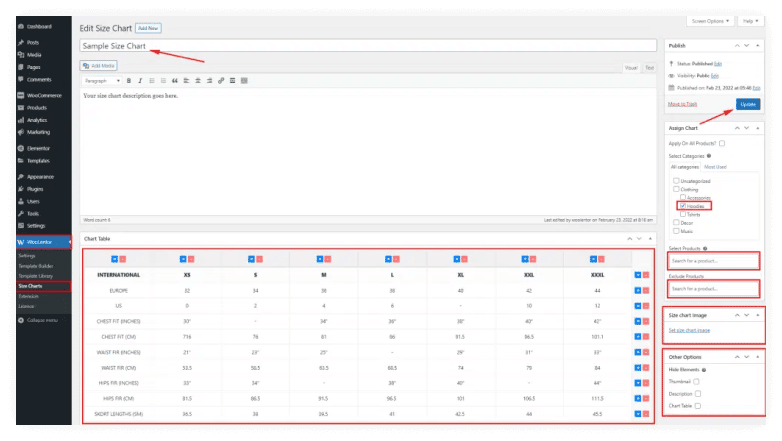 Assign the Chart to the Particular Products or Product Categories