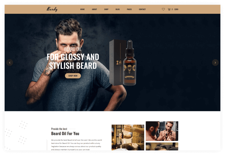 Bardy - Beard Oil eCommerce HTML Template