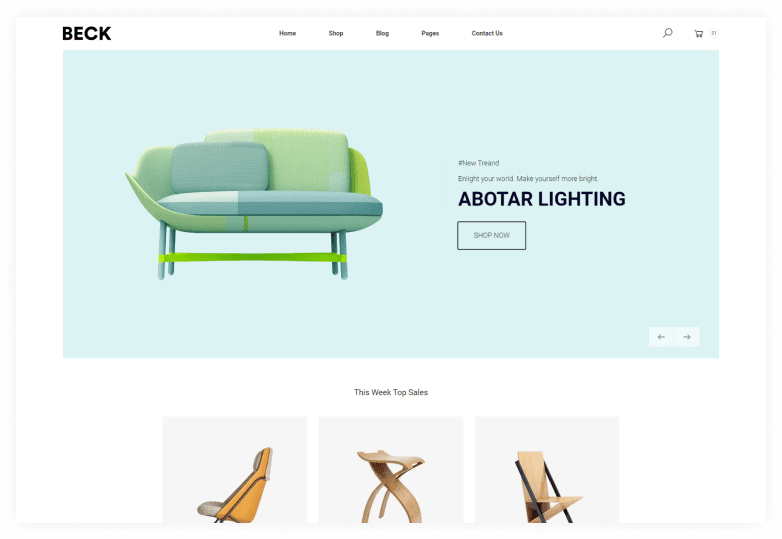 Beck - Furniture Store HTML Template