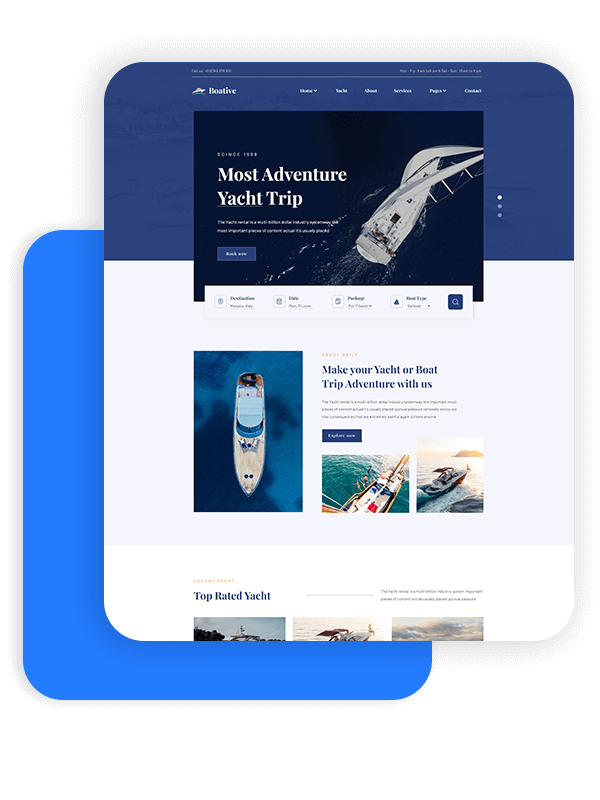 Boative - Yacht Rental Website Webflow Template