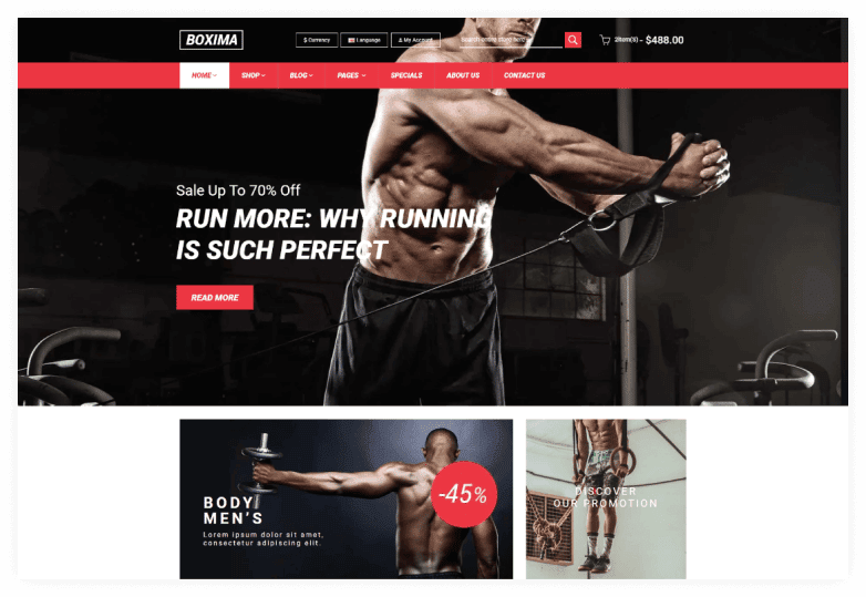 Boxima - Gym Fitness Equipment Store HTML Template