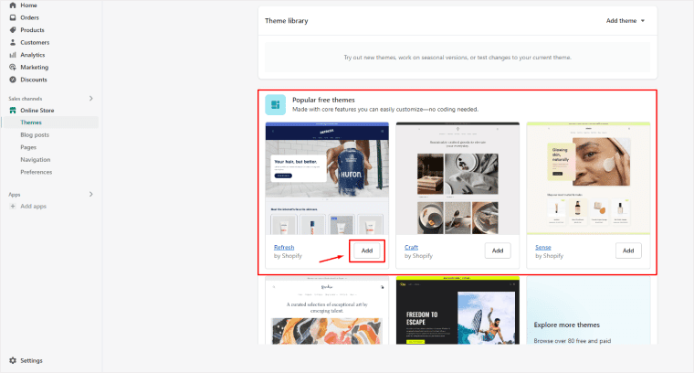 Choose a New free Theme