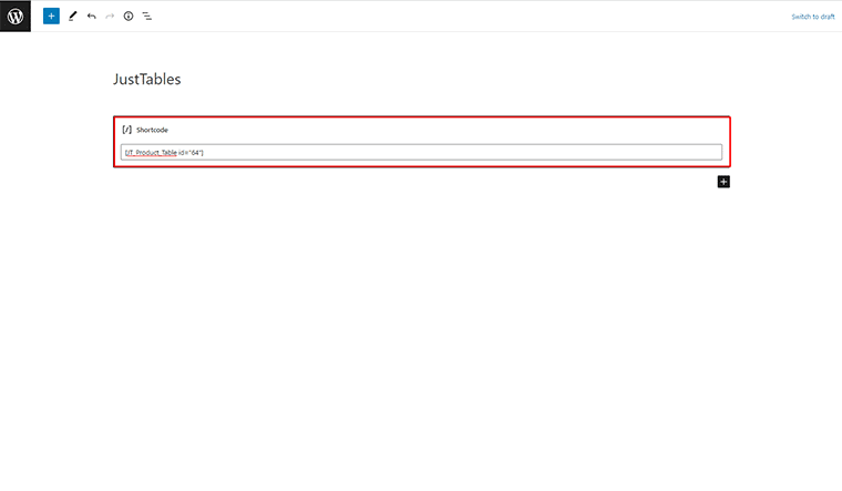 Create a New Page from WordPress Dashboard and Paste the Shortcode