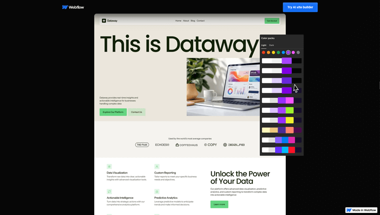 Customize Layouts, Typography, and Colors
