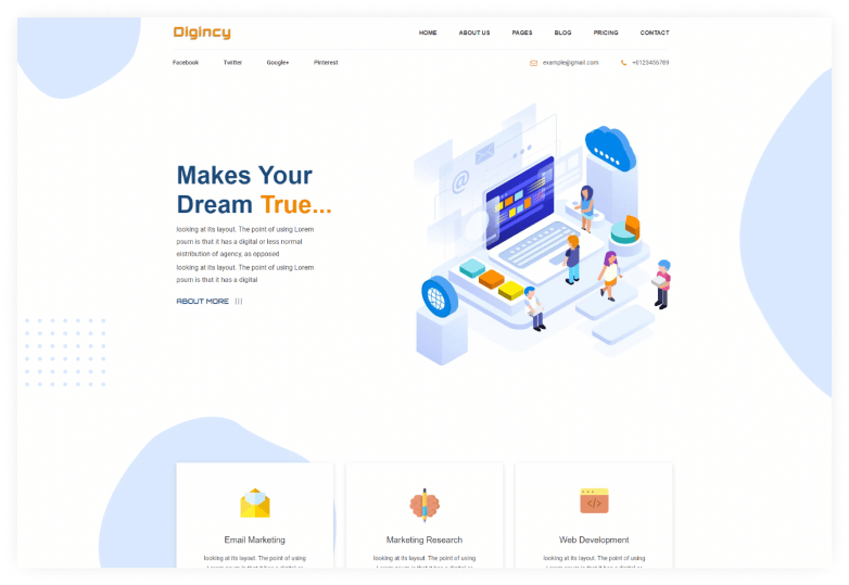 Digincy – Corporate Business Bootstrap 5 Template