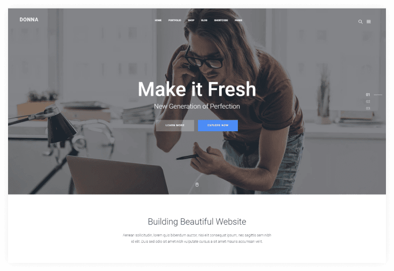 Donna - Multipurpose Bootstrap 4 Template