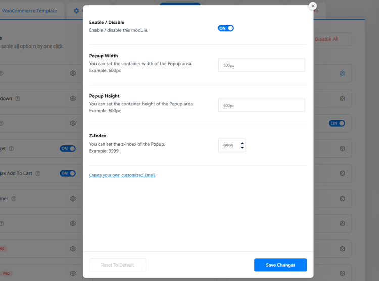 Toggle it on and Save your changes