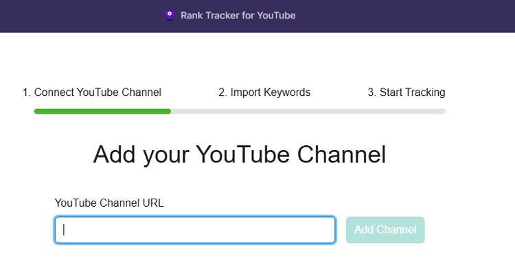 Access Rank Tracker for YouTube