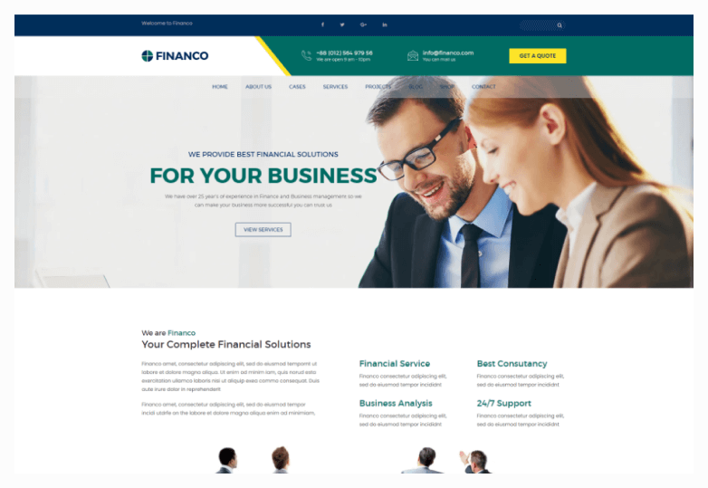 Financo - Finance & Investment HTML Template