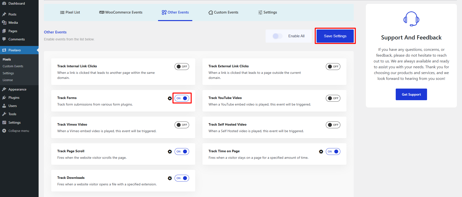 Form Submission Event Tracking