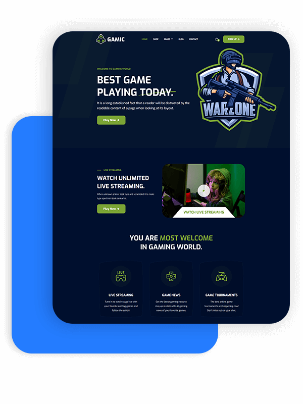 Gamic – Gaming Website Webflow Template