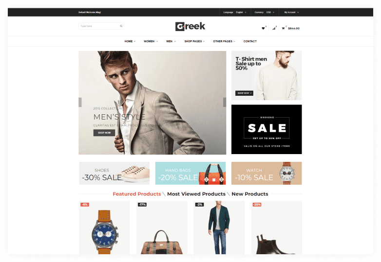 Greek - Fashion Store HTML Template
