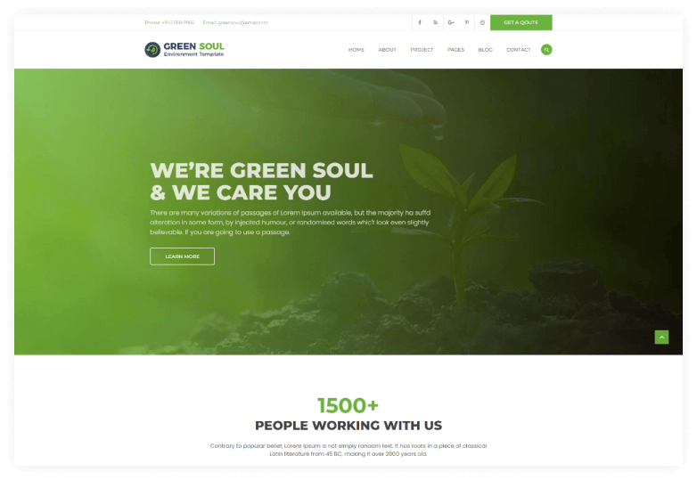 Green Soul - Environment and Nonprofit HTML Template