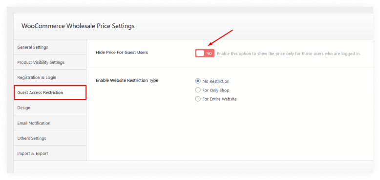 Guest Access Restriction