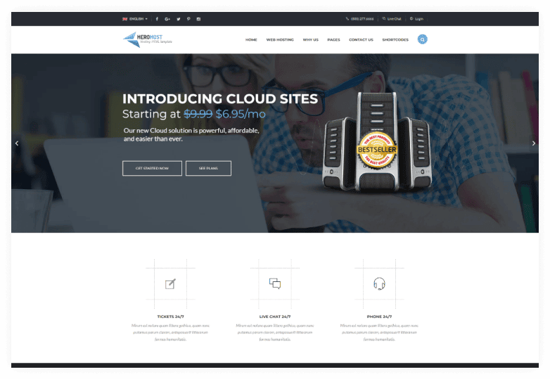 HeroHost - Web Hosting HTML Template
