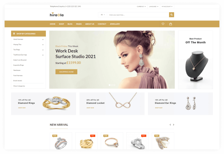 Hiraola - Jewelry Store HTML Template