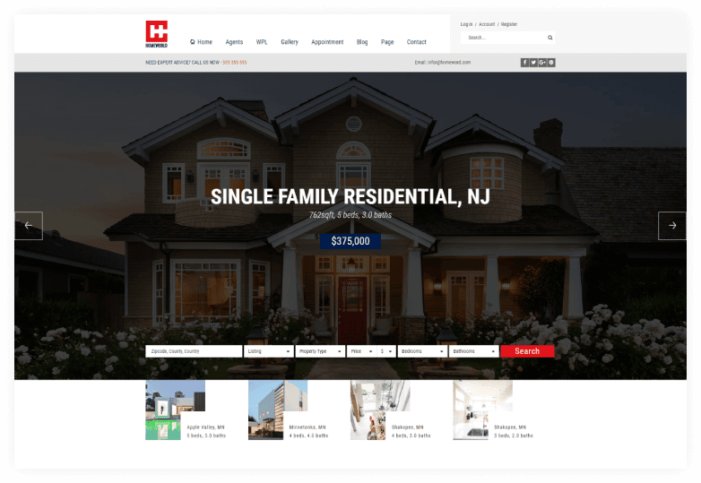 Homeworld - Real Estate HTML5 Template