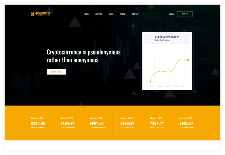 Howard - React JS Crypto Currency Template