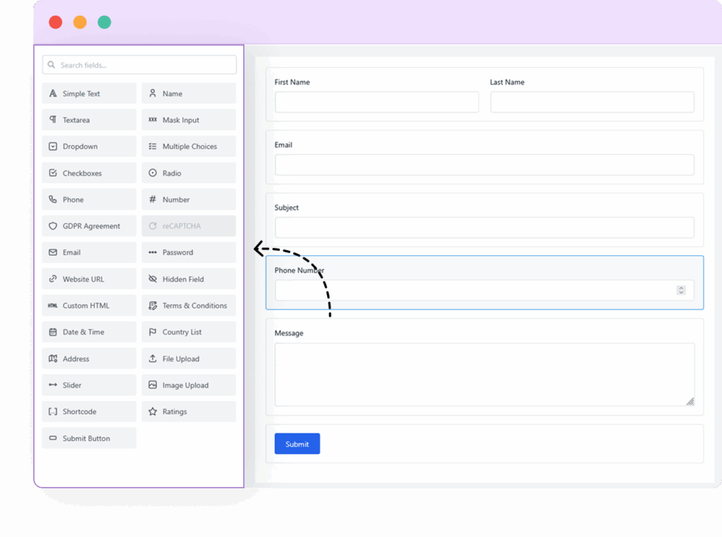 Ht Contact Form Professional Field Types