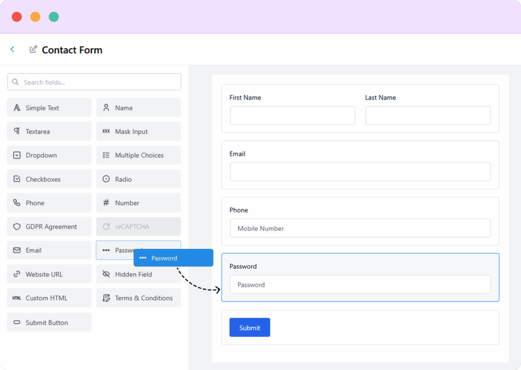 Ht Contact Form Visual Drag and Drop Form Builder