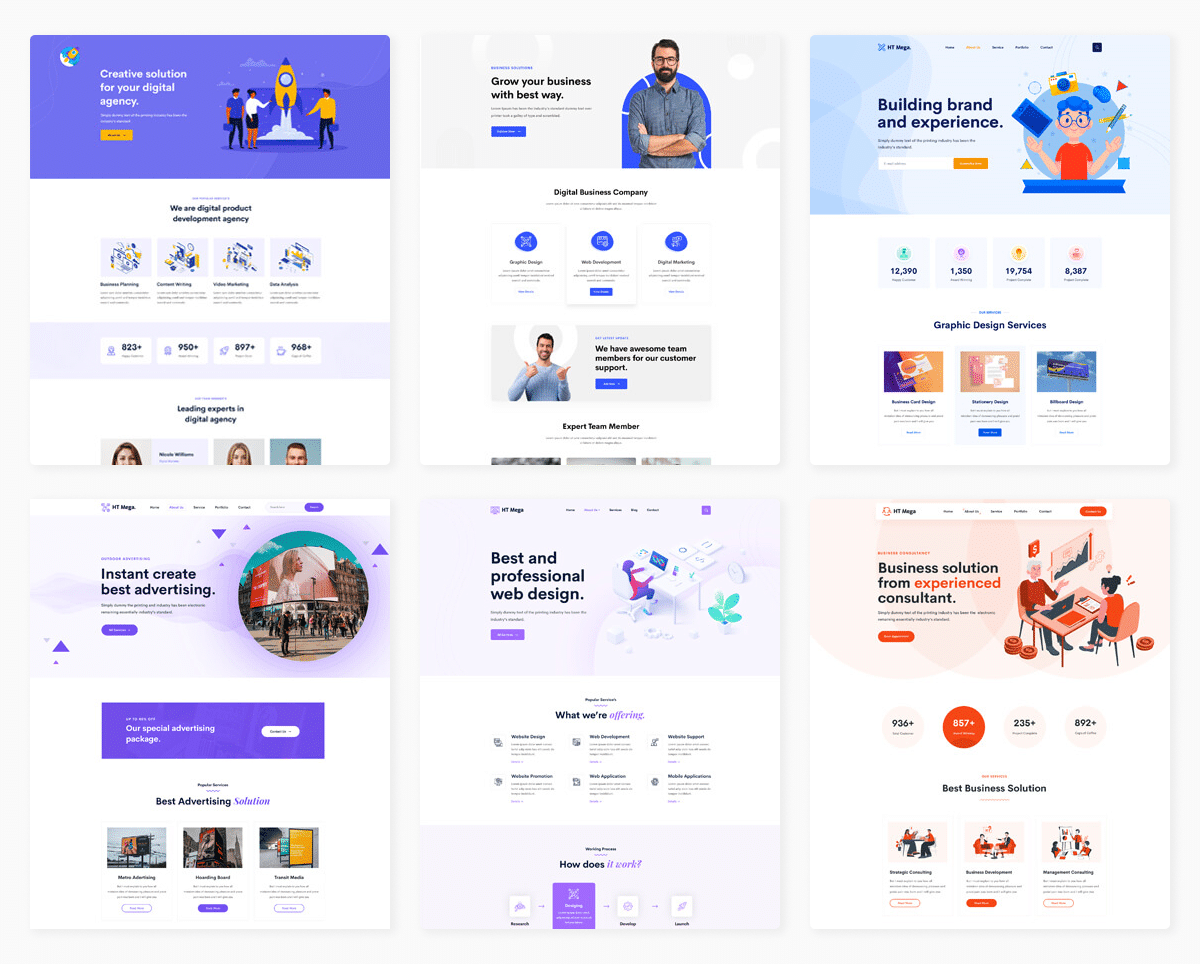 HT Mega Pro Pre Built Website Templates