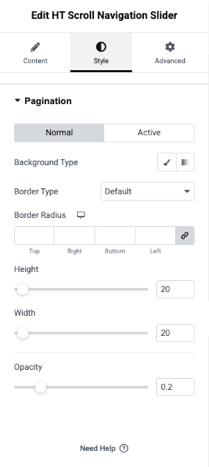 Elementor Scroll Navigation Slider