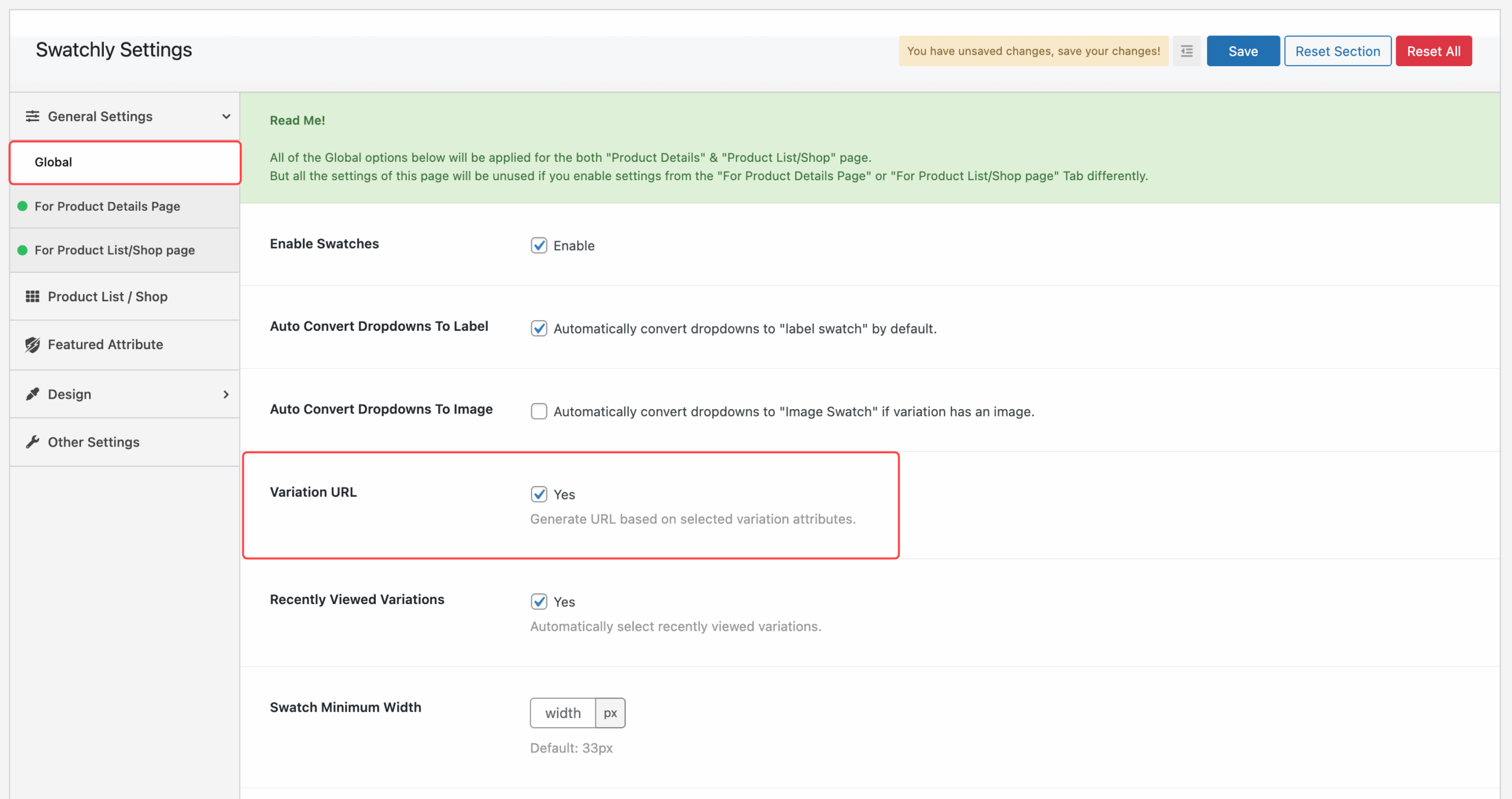 WooCommerce Variation URL