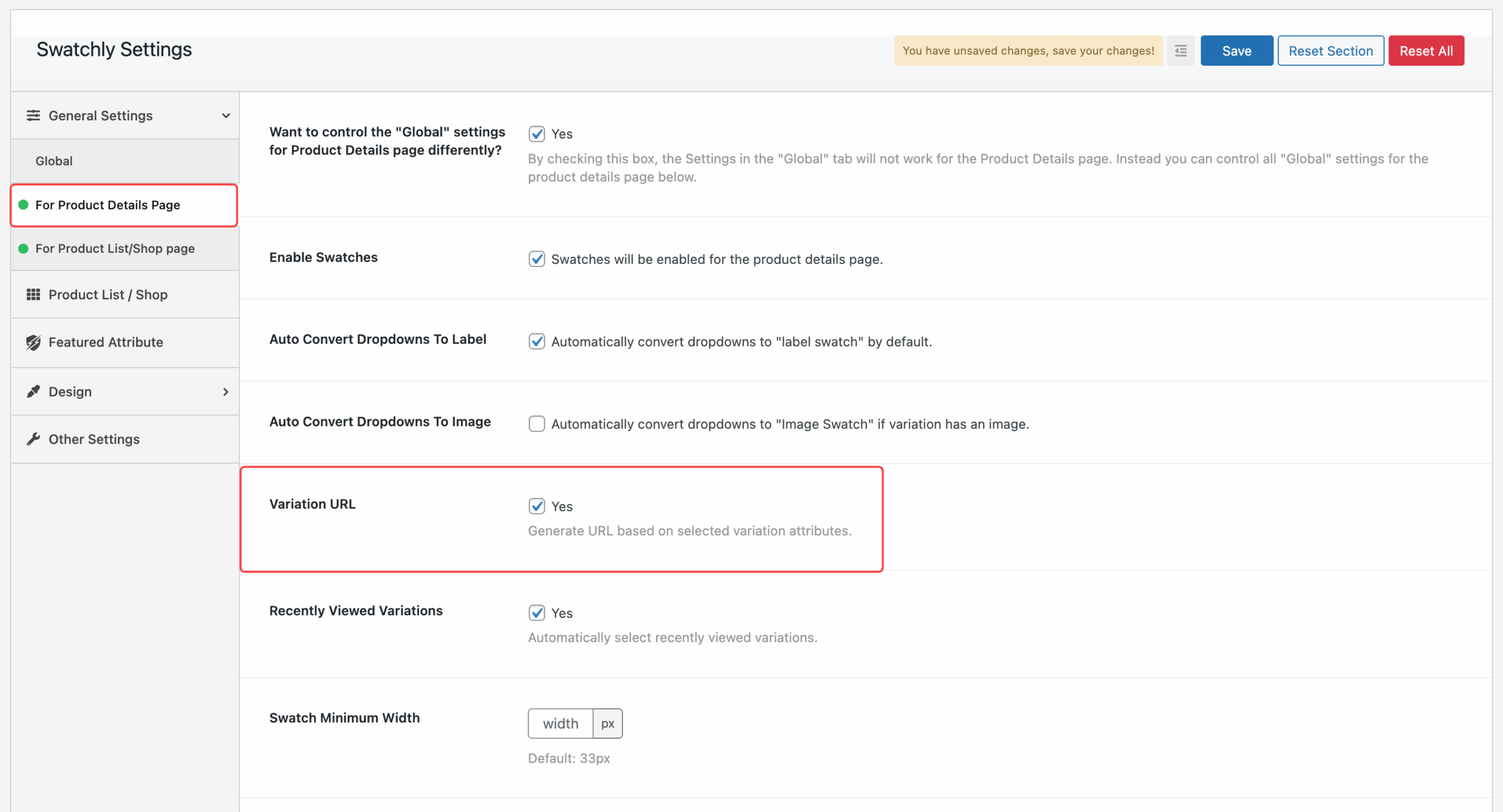WooCommerce Variation URL