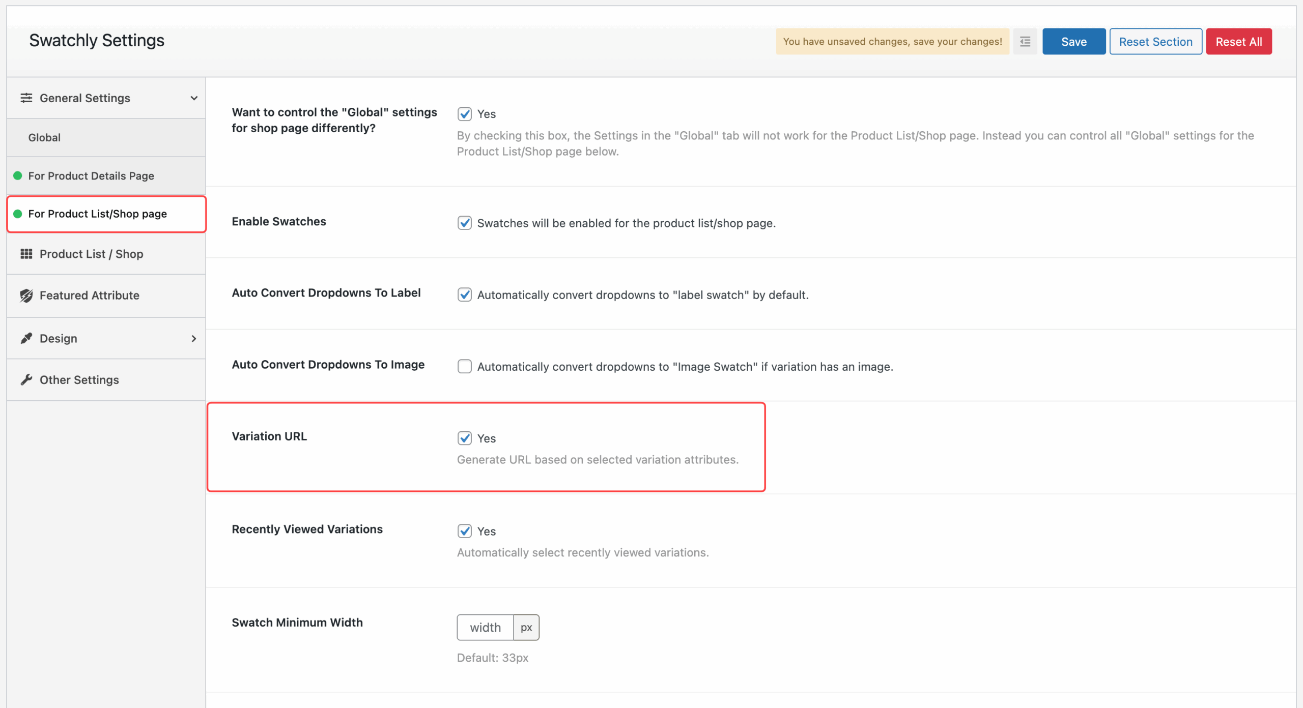 WooCommerce Variation URL