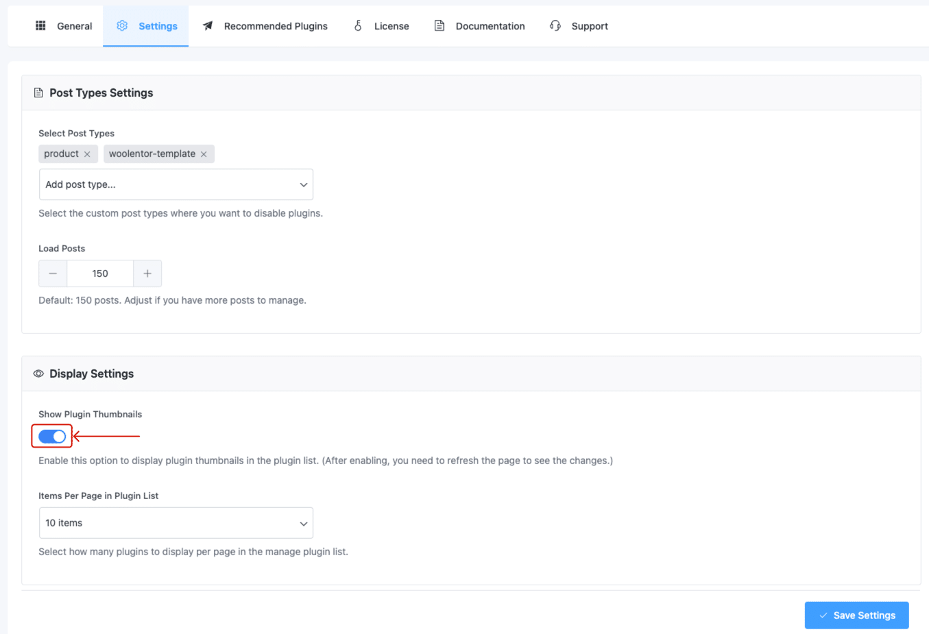 Enable Show Plugin Thumbnails