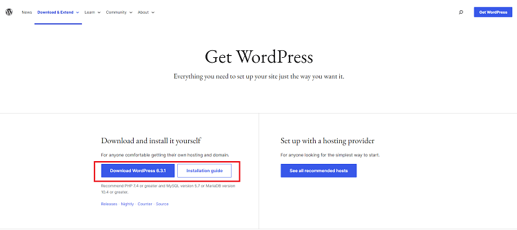 Install and Setup WordPress Localhost