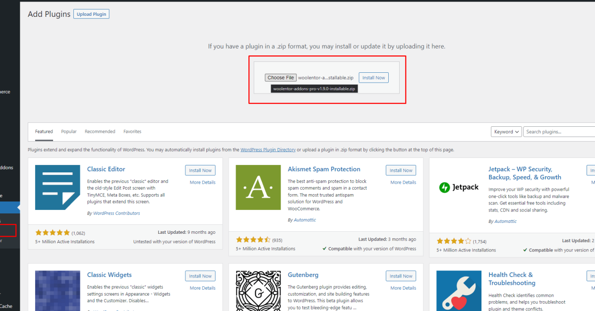 Install ShopLentor Pro)