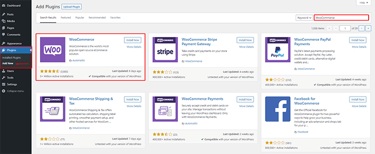 Install WooCommerce