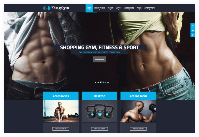 Kinggym - GYM Accessories HTML Template
