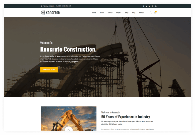 Koncrete - Construction HTML Template